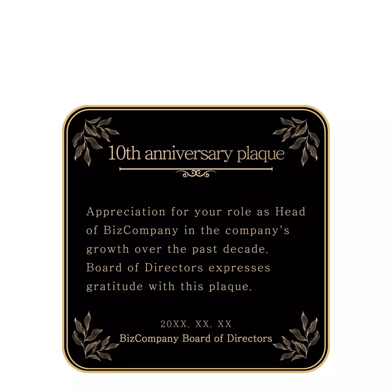 Một lễ kỷ niệm đơn giản và đầy cảm xúc theo phong cách lễ tạ ơn kỷ niệm thành lập với màu đen và vàng. 