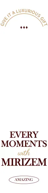 Mempromosikan toko kecantikan dengan suasana mewah dalam warna krem dan cokelat tua.