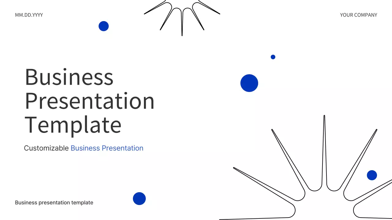 A simple business plan in blue