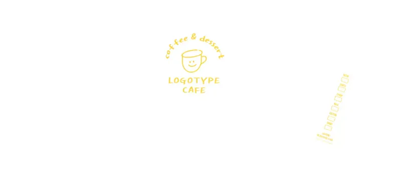 White yellow hand-drawn illustration