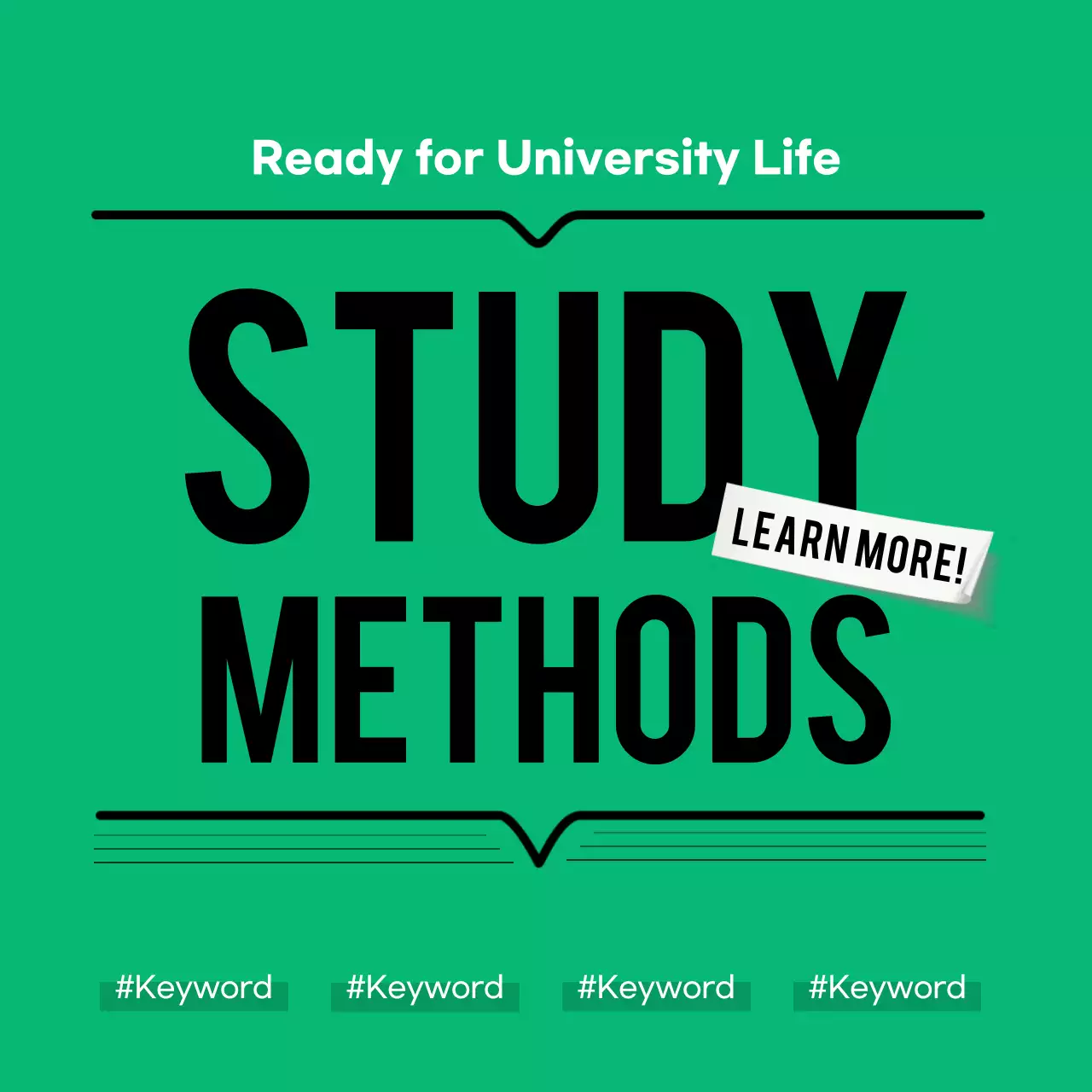 Green Modern Study Guide Instagram Post