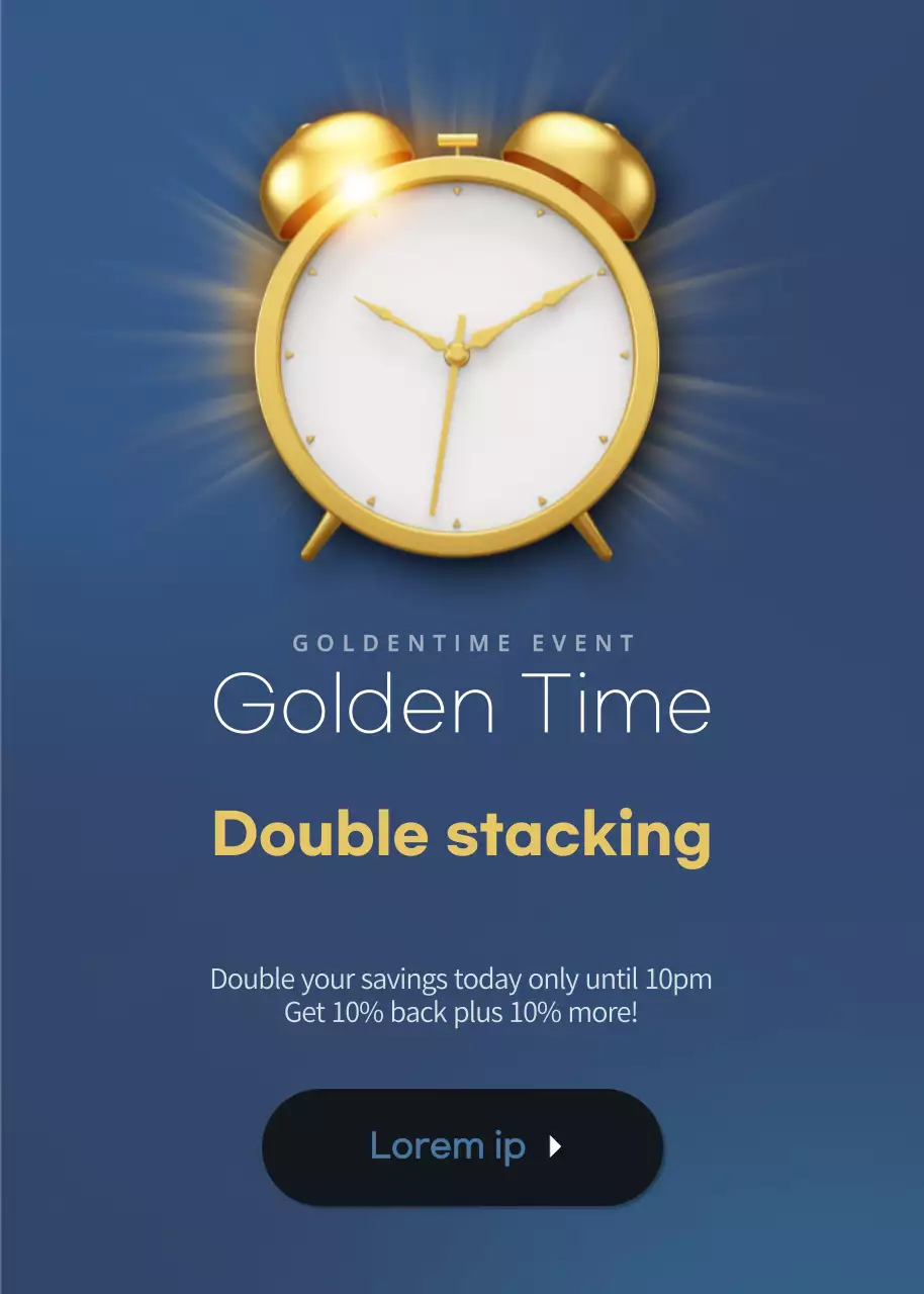 Poster quảng cáo thành viên hiện đại vàng