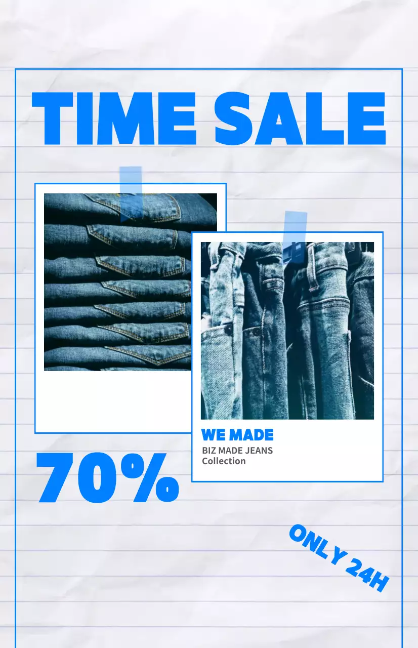 A breezy, summer-inspired time sale promotional flag