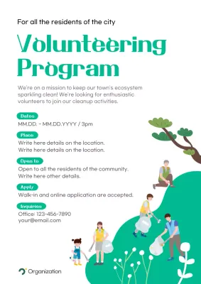 Recruit Village Ecologists with clean blue text highlighting