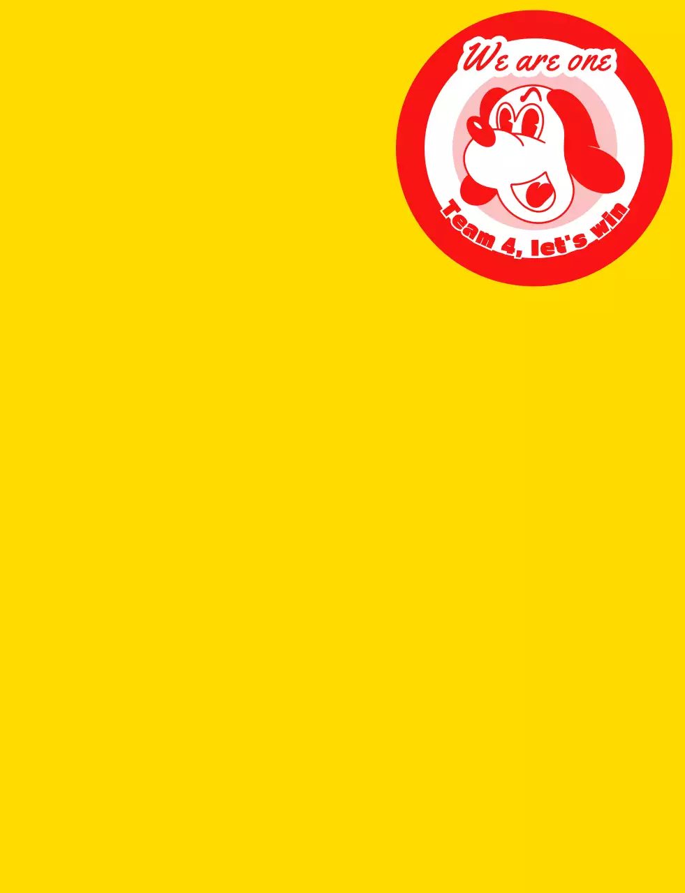 Yellow puppy illustration school group t-shirt