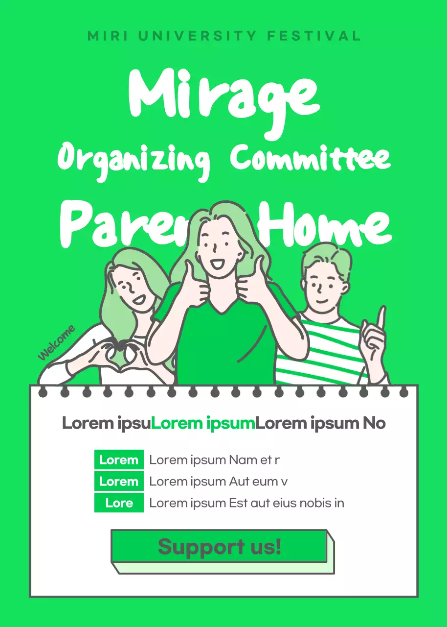 Poster Promosi Festival Trendi Hijau