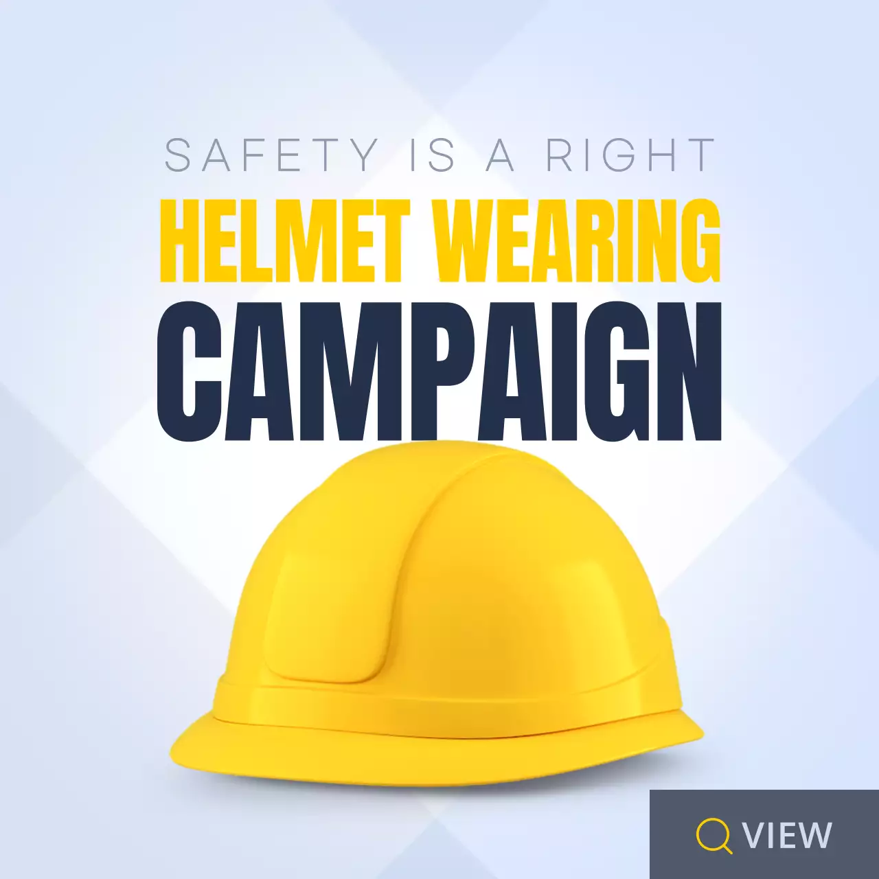 Yellow Simple Safety Campaign Instagram Post