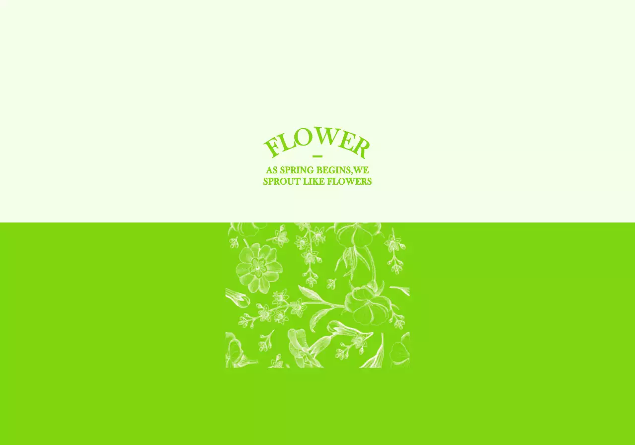 Gaya pola ilustrasi bunga dan daun yang penuh warna, berwarna cerah, dan sentimental untuk barang dagangan pribadi