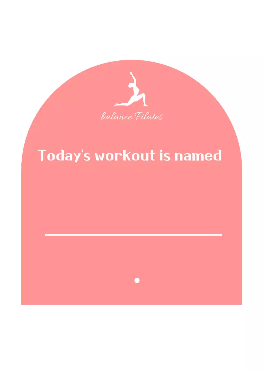 Pink and white workout of the day signs