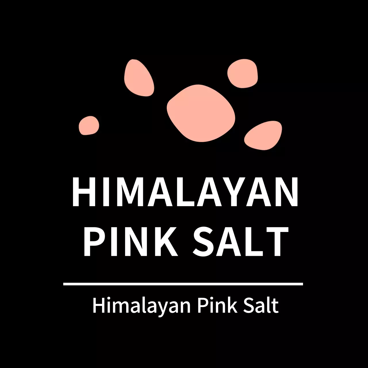 Nhãn dán muối hồng Himalaya cho nhãn đĩa đơn giản màu đen