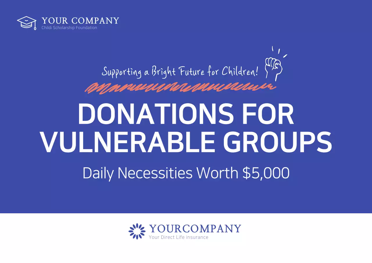 Blue Professional Donation Promotion Poster