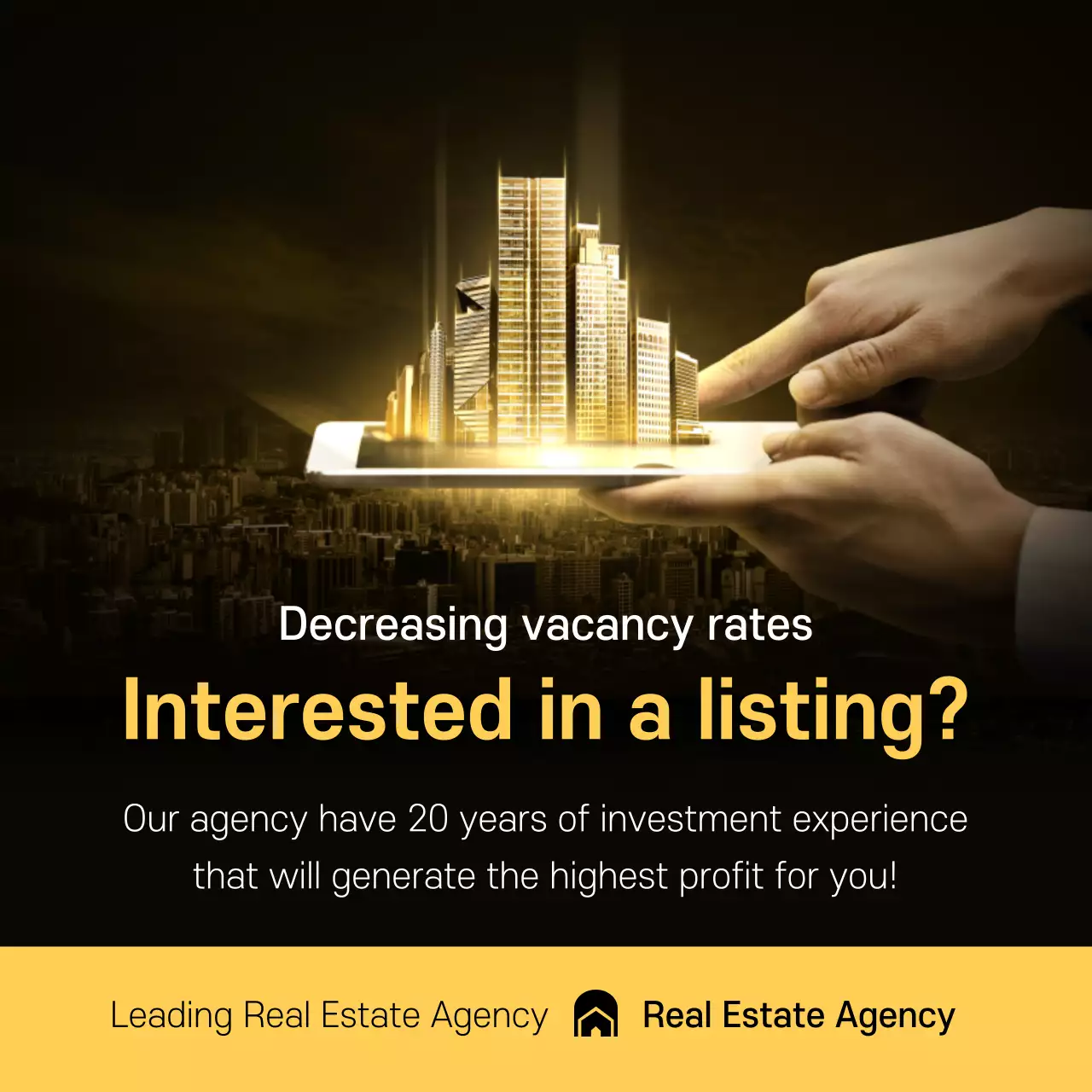 Black Modern Real Estate Promotion Instagram Carousel