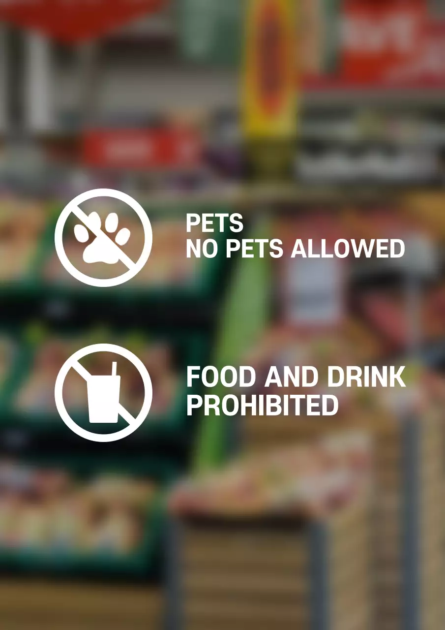 Biển cấm cửa hàng phong cách đơn giản