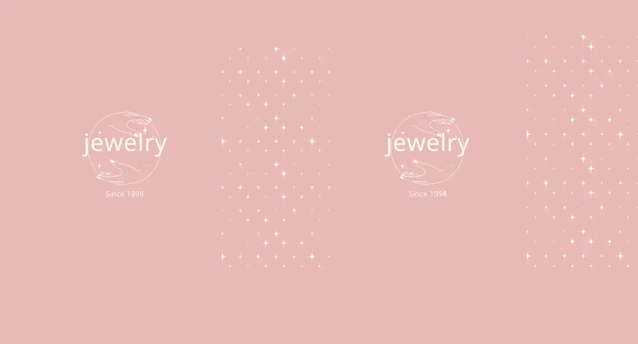 Pink clean lines illustration jewelry