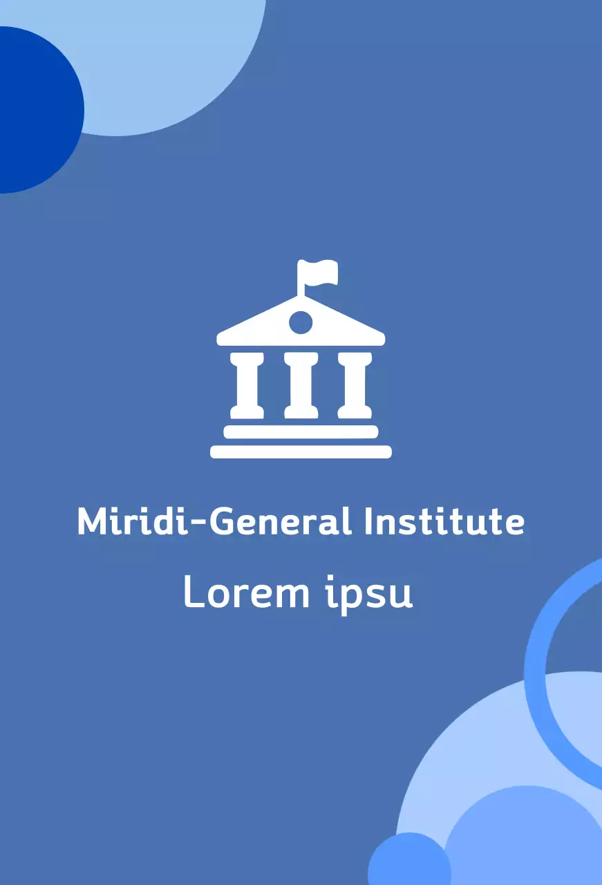 A blue background balsa with a logo depicting a school.