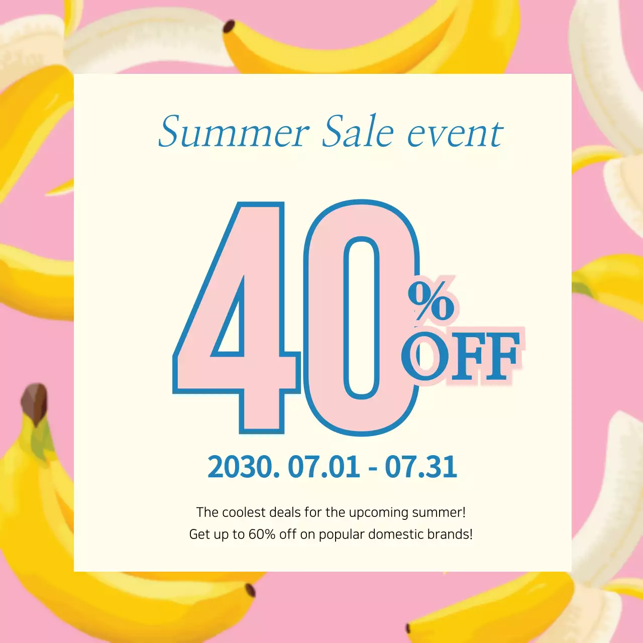 Pink Trendy Summer Promotion Banner