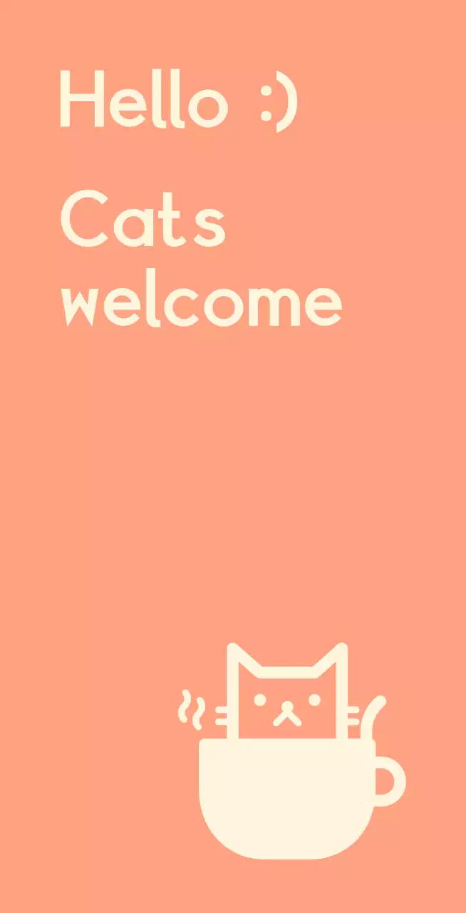 Cat Cafe Ballette with cats on a pink pink background