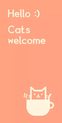 Cat Cafe Ballette with cats on a pink pink background