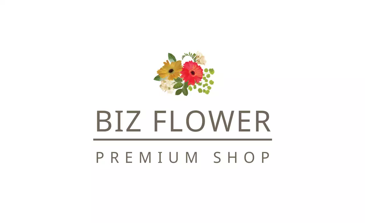 Banner de cartão de visita de flor limpa bege