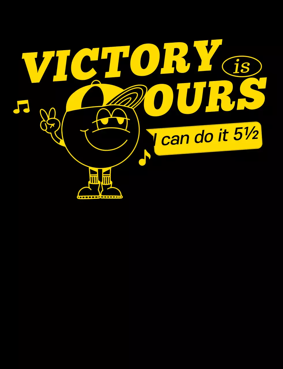 Yellow hip line illustration back number concept school group t-shirt