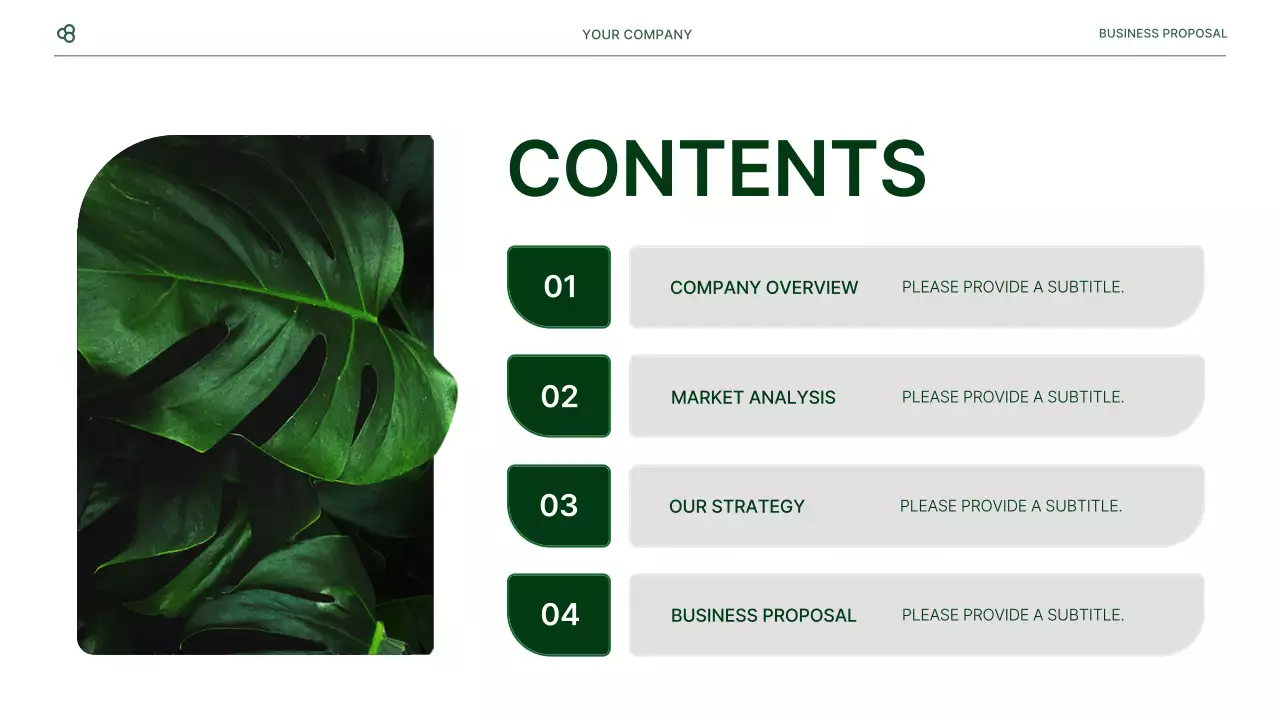 Green Minimal Business Proposal Presentation