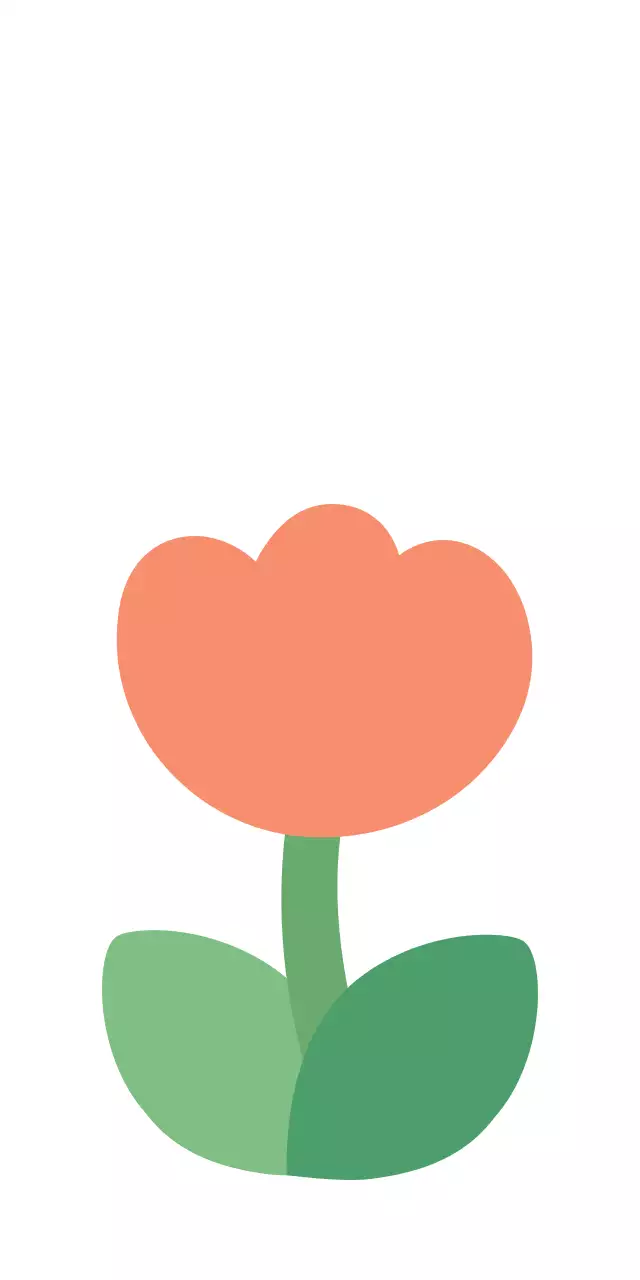 A simple illustration of a red and yellow flower