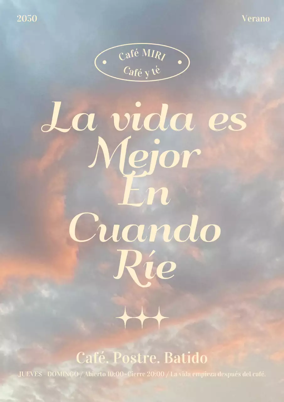 Cartel de café en marfil