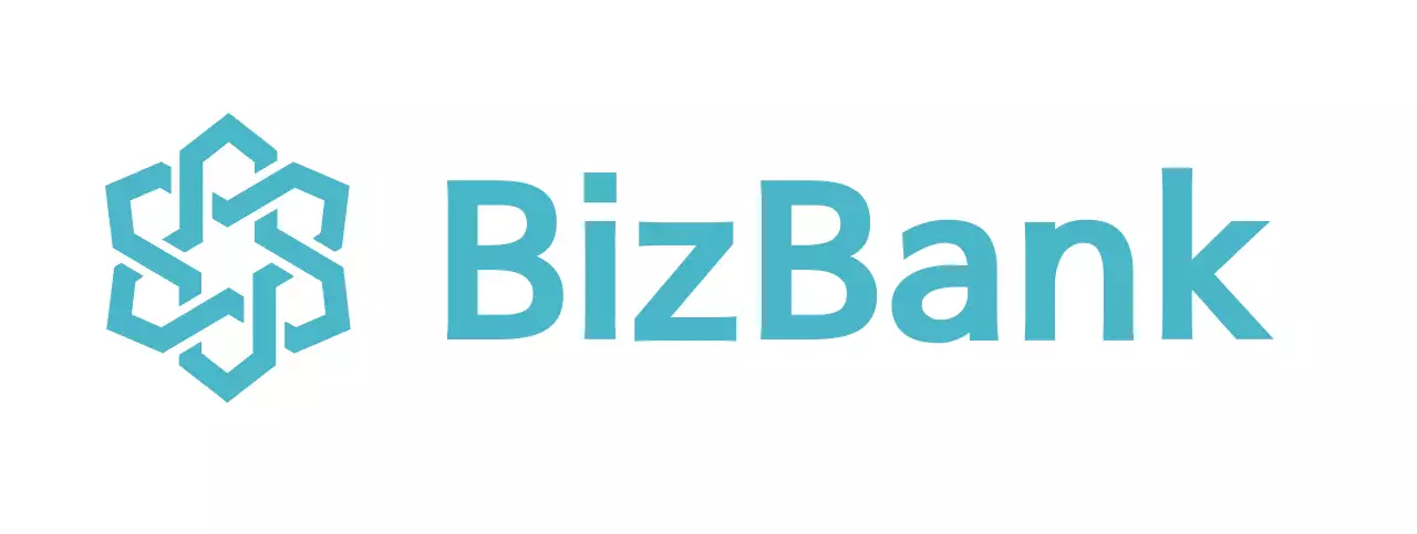 Design a simple bank logo with a turquoise colored line of symbols