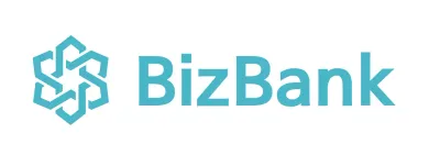 Design a simple bank logo with a turquoise colored line of symbols