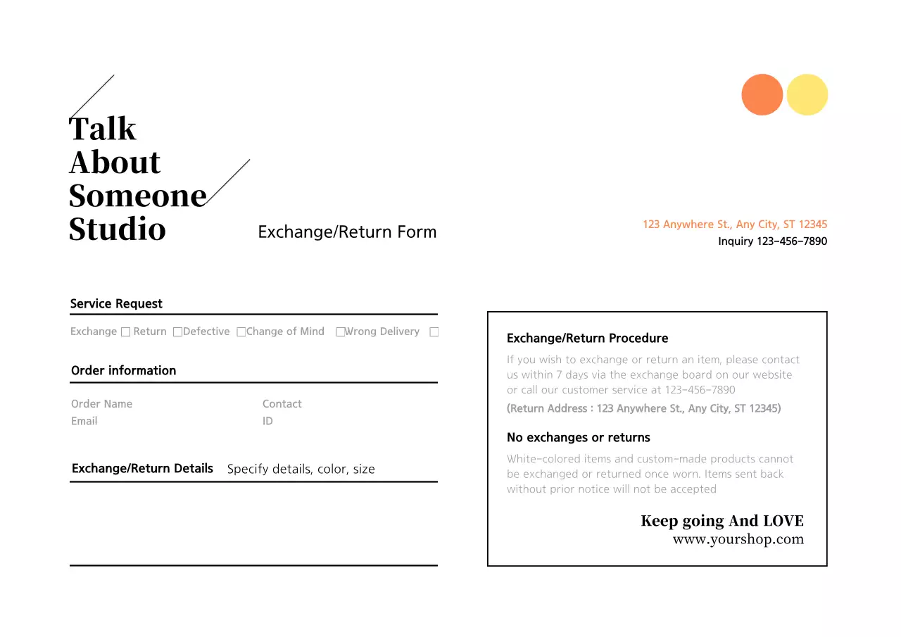 Orange Abstract Studio Advertisement Poster