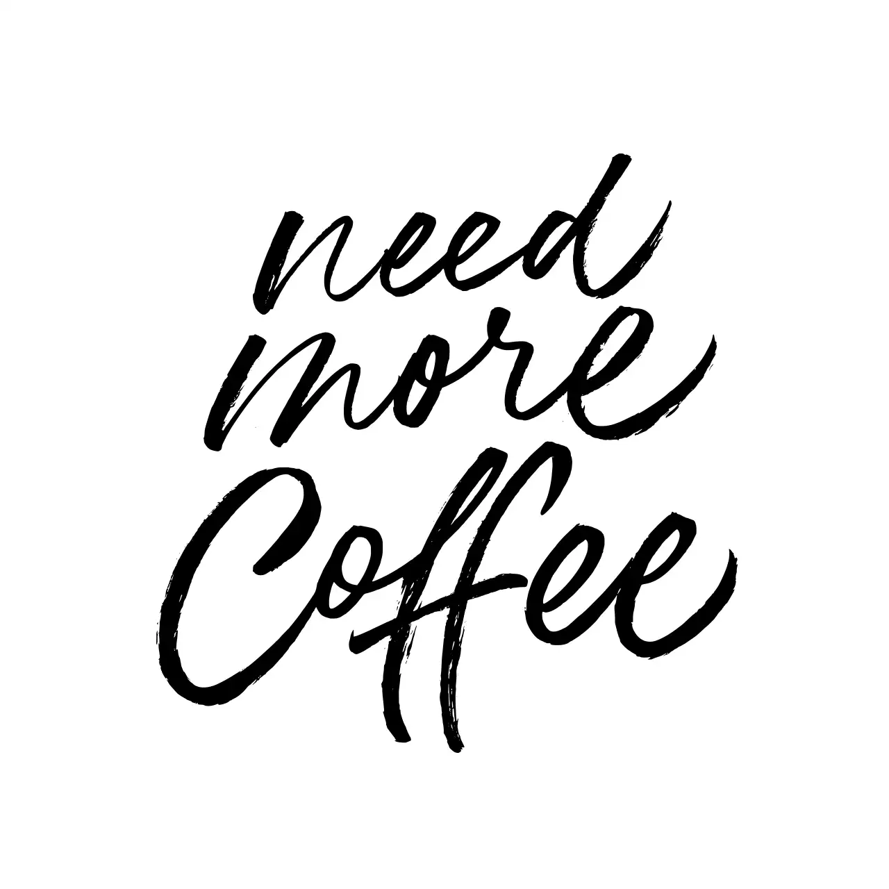 Black coffee calligraphy cafe coaster