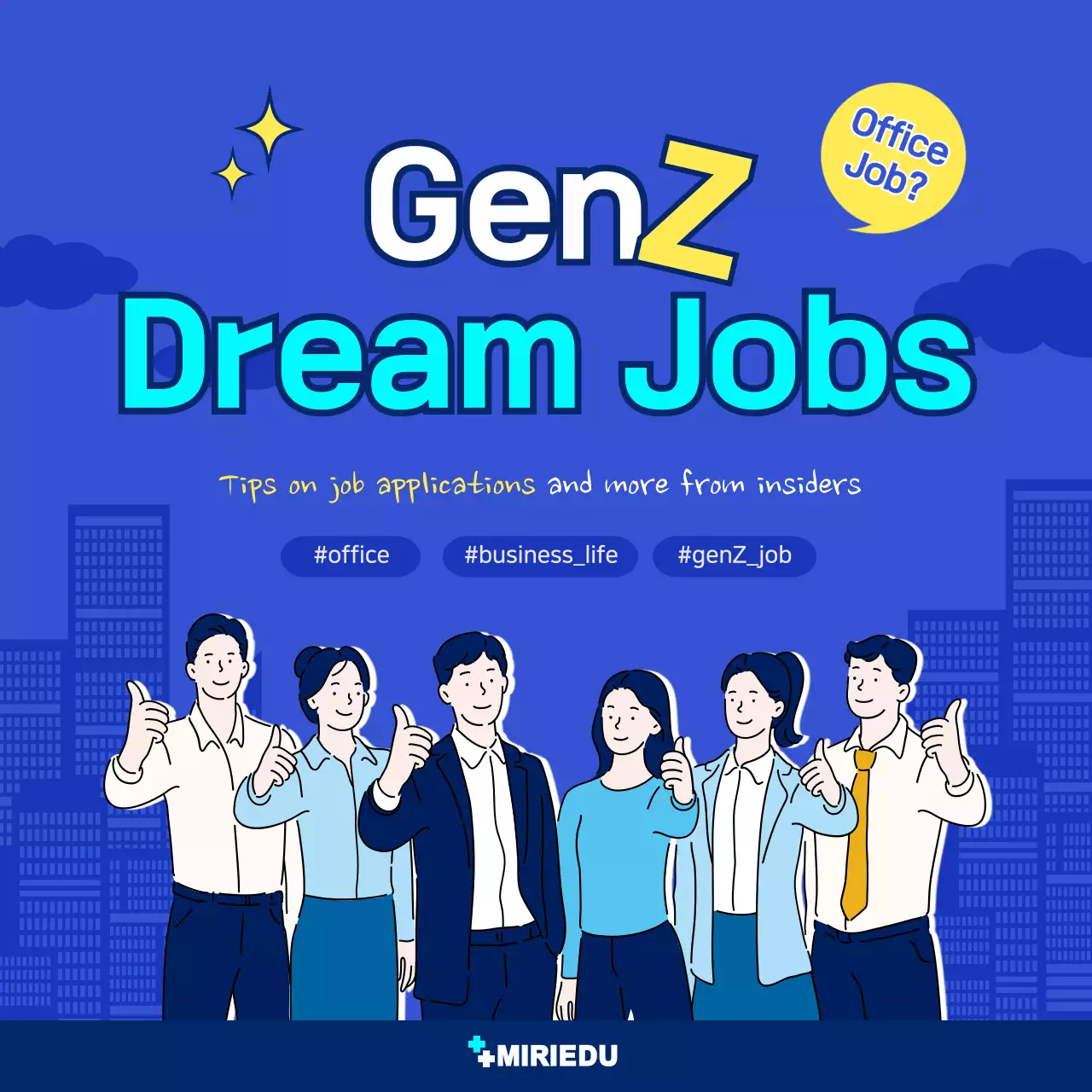 Blue Modern Job Guide Instagram Carousel