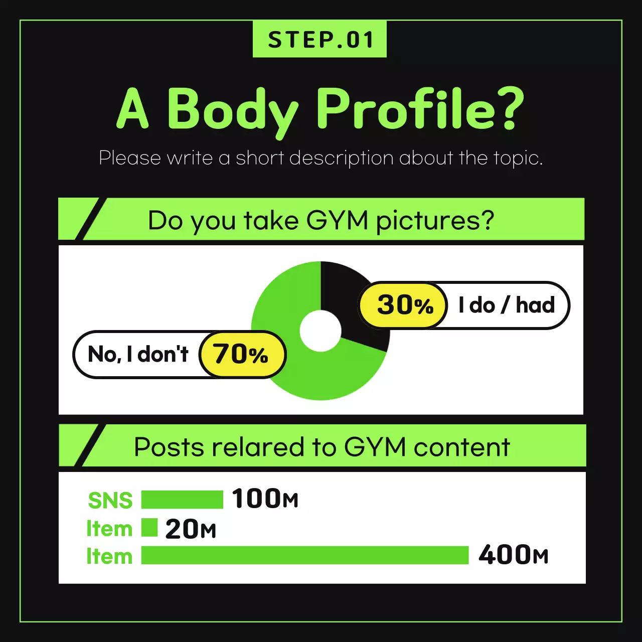 Green Comic Fitness Advertisement Instagram Carousel