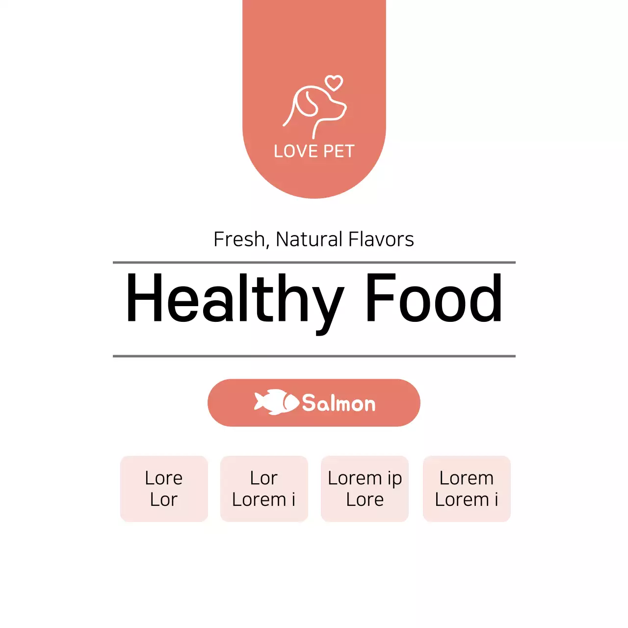 Label simbol makanan hewan peliharaan berwarna merah