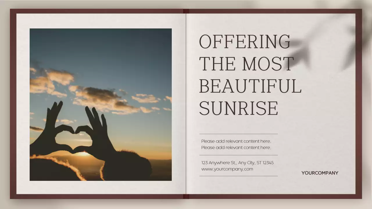 Brown Elegant Sunrise Guide Presentation