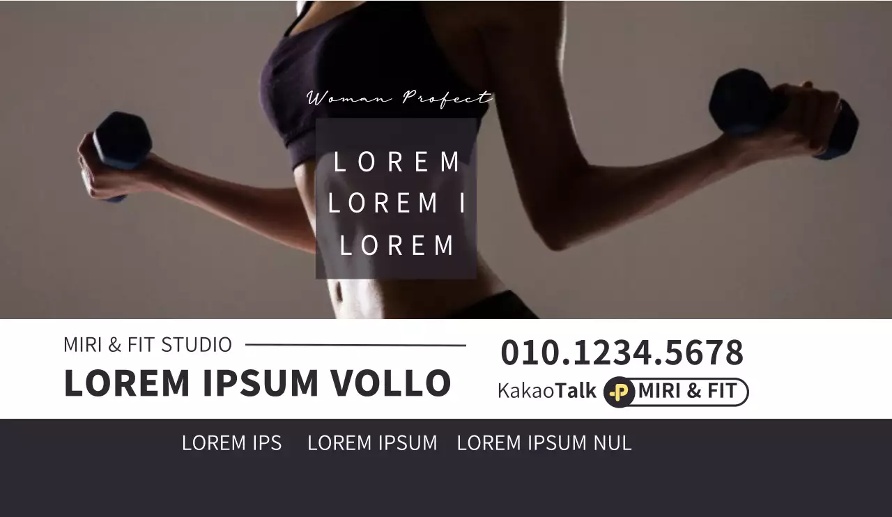 Desain yang tenang dan bersih untuk mempromosikan gym Anda