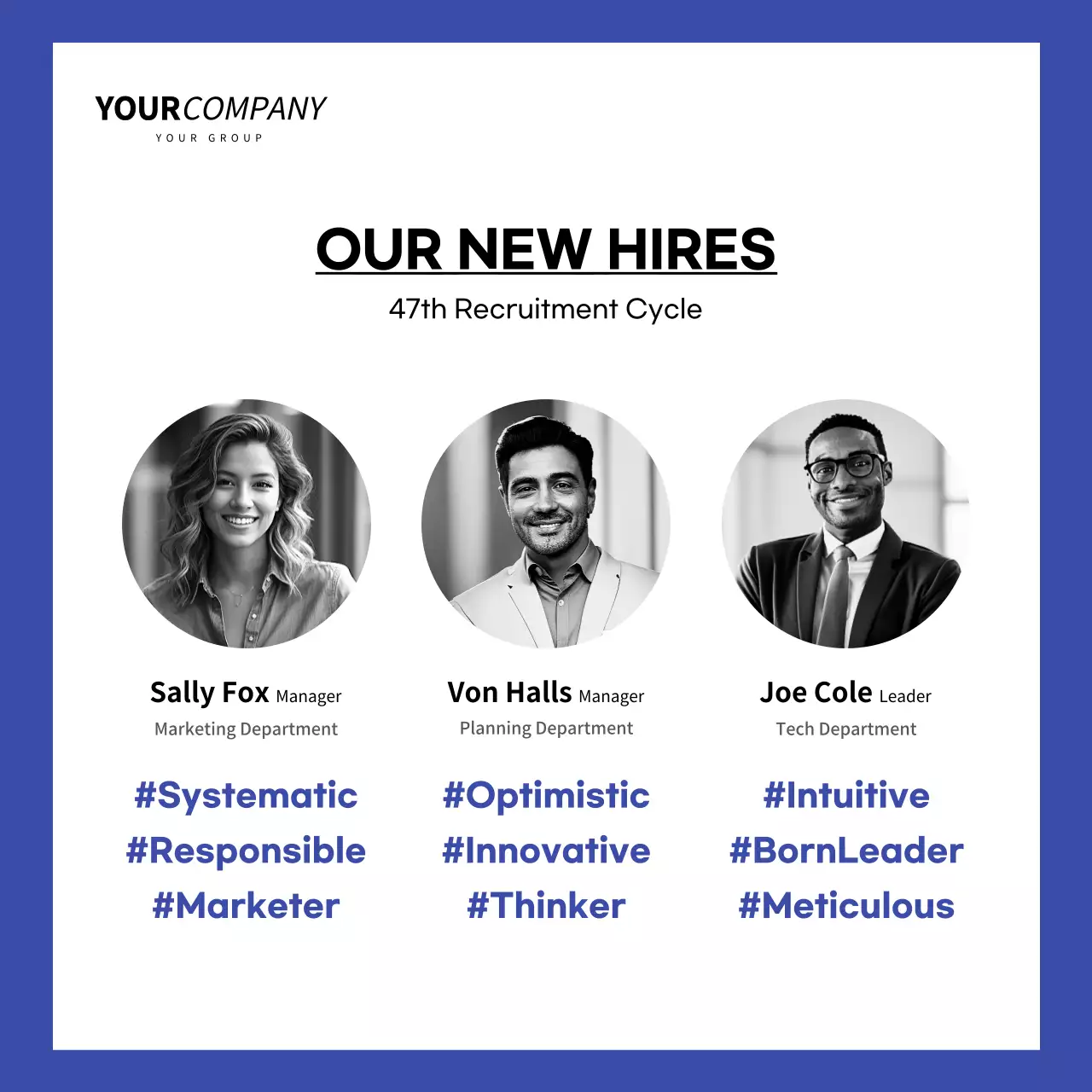 Blue Professional Employee Orientation Event Instagram Carousel