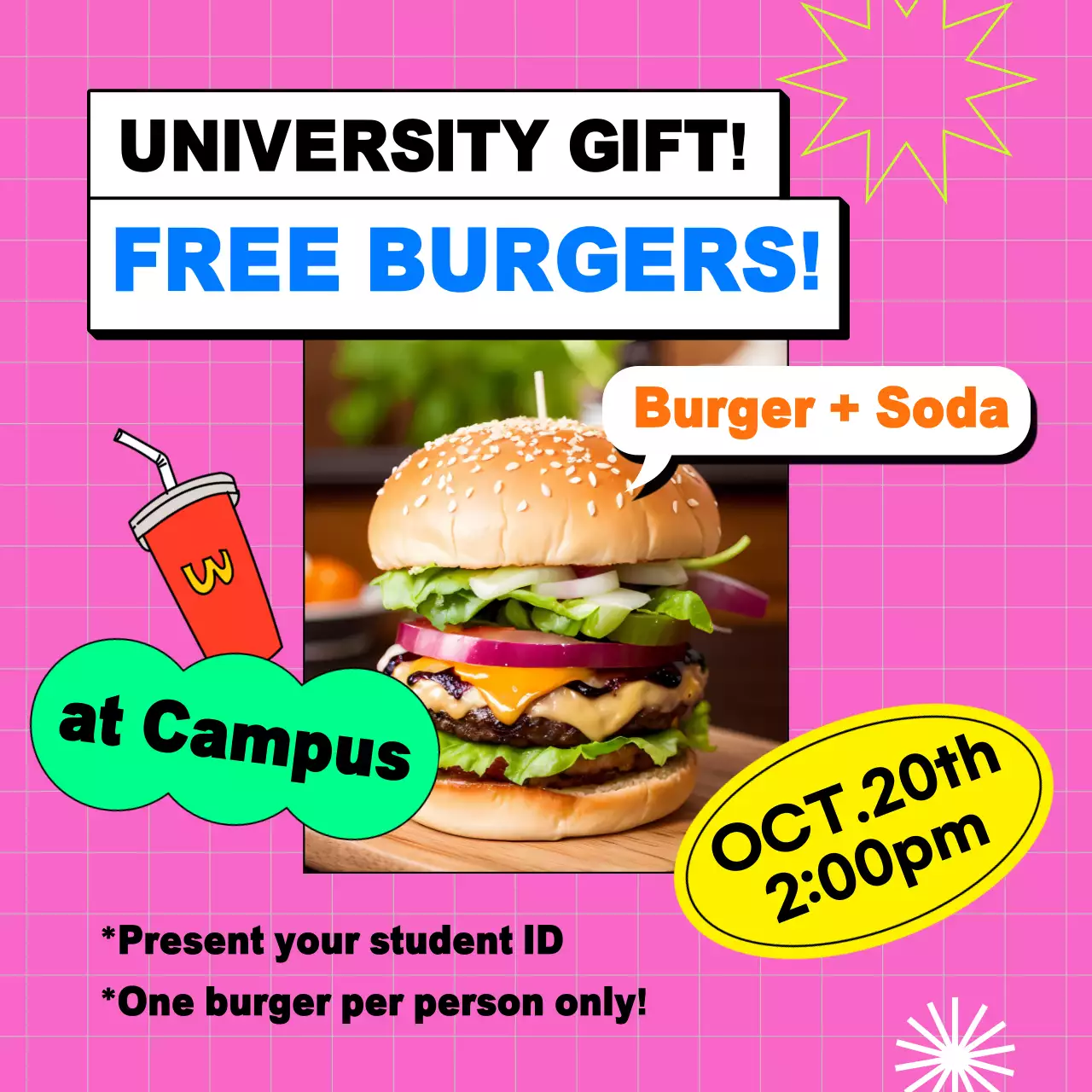Pink Trendy University Promotion Instagram Post