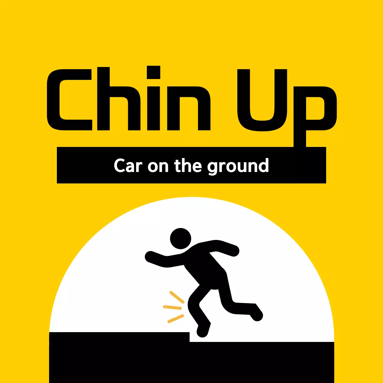 A prominent cautionary warning with a red and black human pictogram