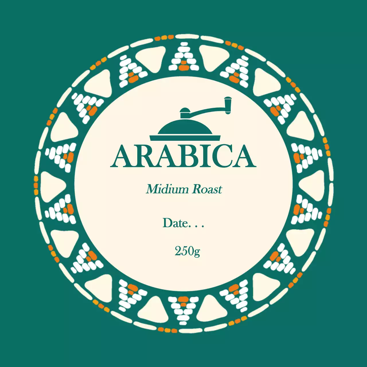 Turquoise Cafe Coffee Circle