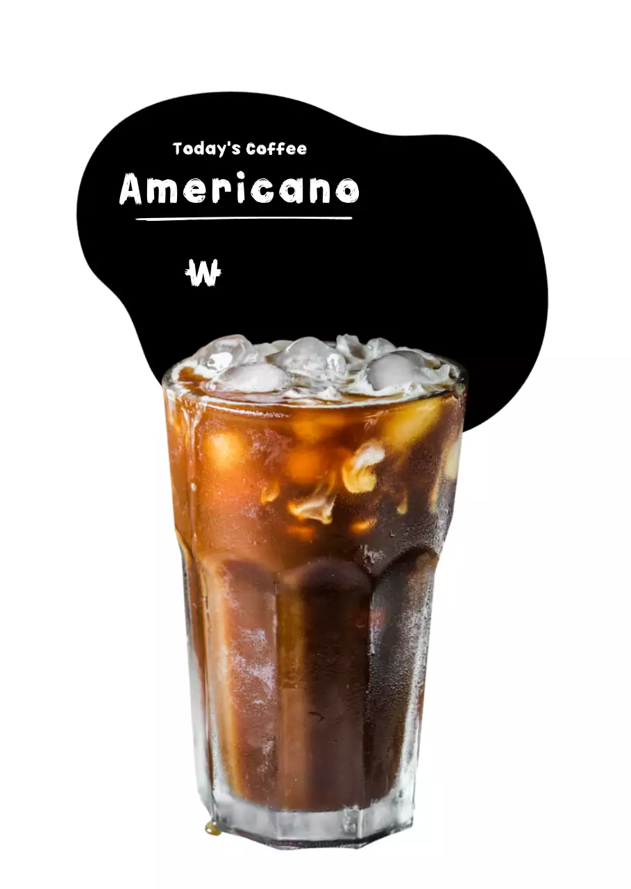 Promote a black, geometric drink