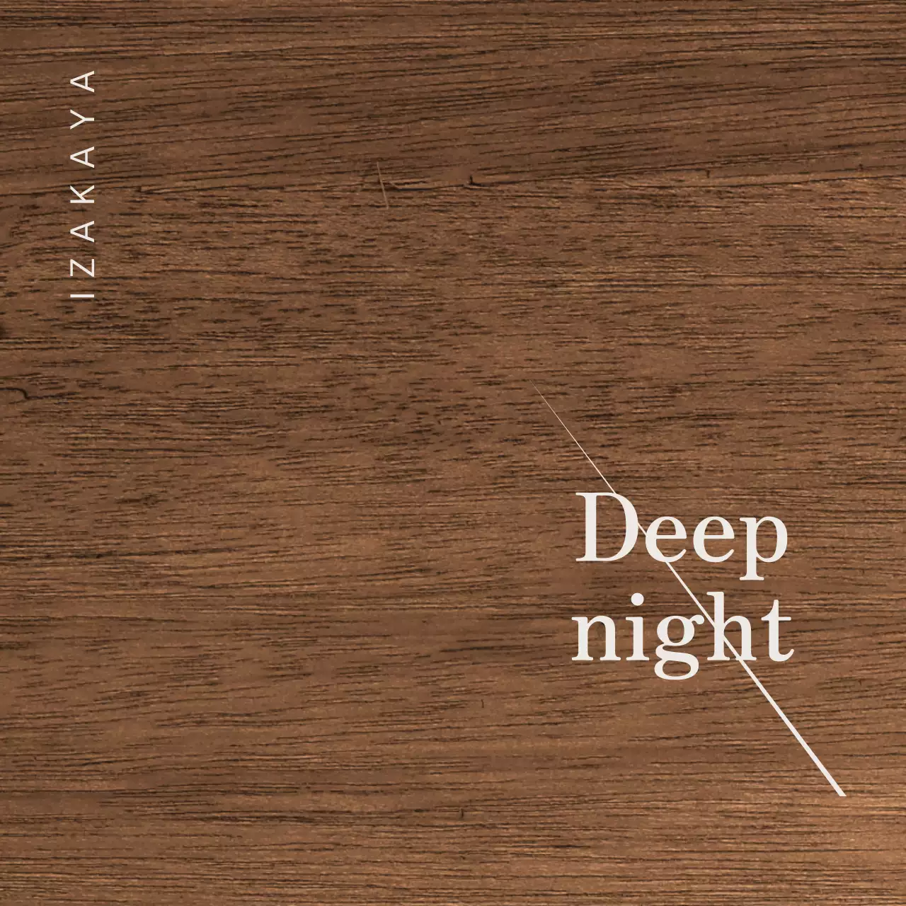 Izakaya design with light gray kanji and diagonal lines