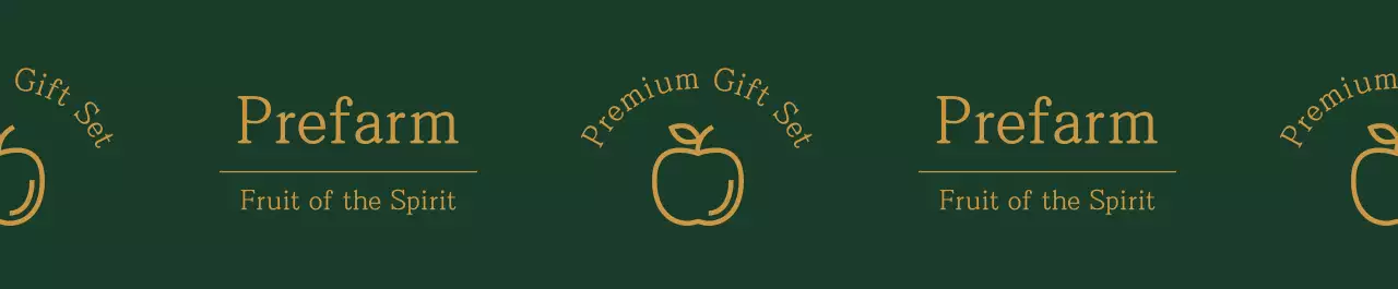 Simple style farm logo pattern in dark green and ocher colors