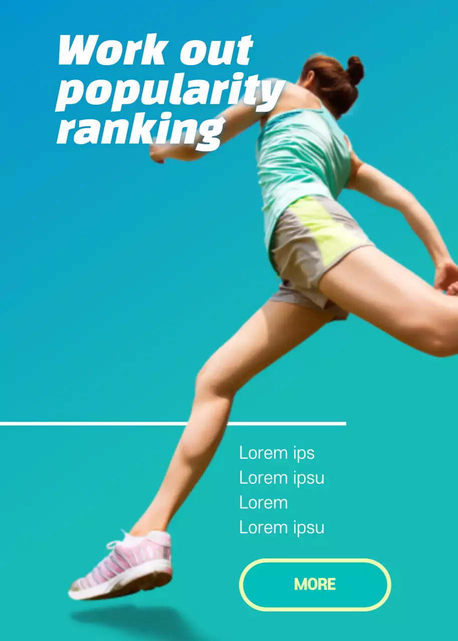 Cartaz de evento de treino moderno azul