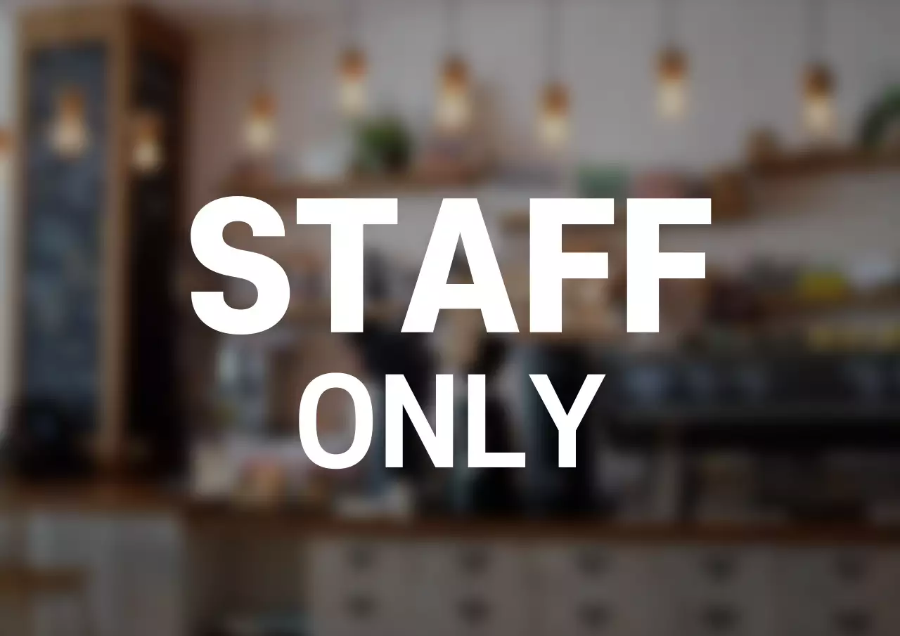 Papan nama panduan ruang tekstual dengan gaya sederhana