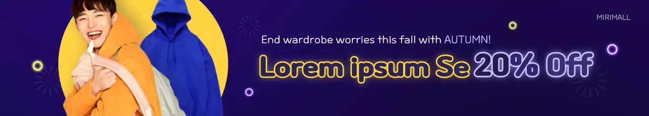 Banner de promoção de moda da moda roxa