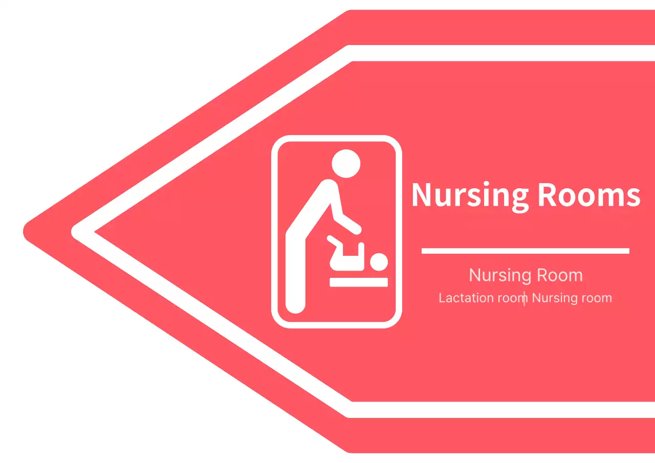 Pink and white simple style nursing room pictogram arrow guidance