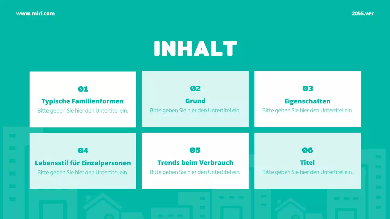 Zustand und Zukunft des niedlichen, mintfarbenen Einzelhauses
