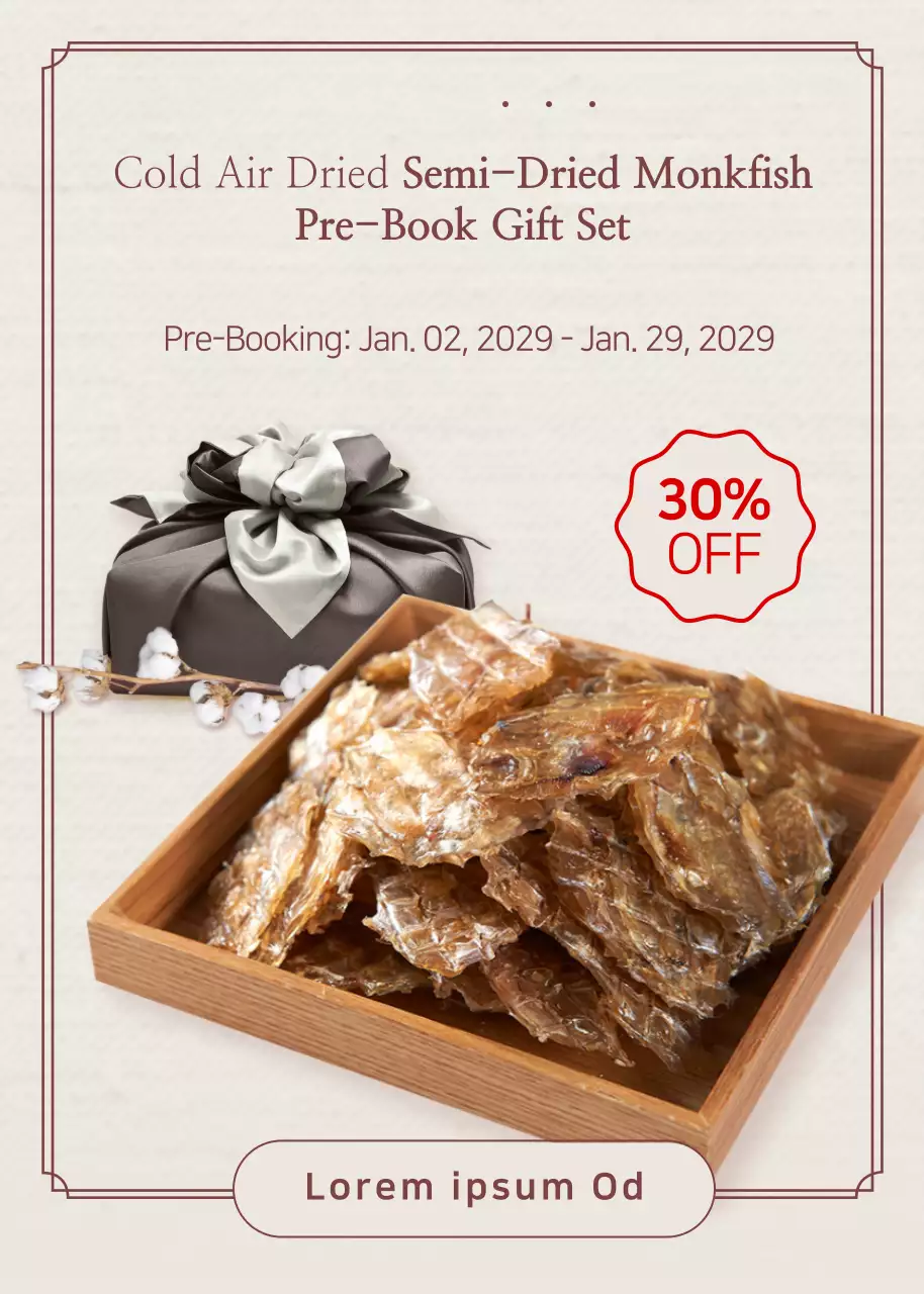 Poster Promosi Hadiah Tradisional Beige