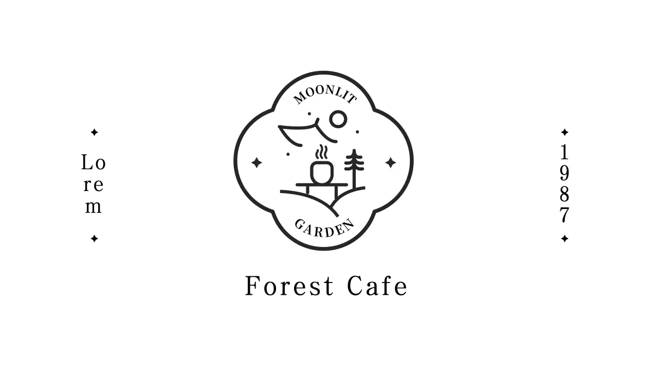 Danh thiếp quán cà phê tối giản màu đen